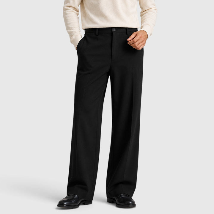 Amos | Relaxed Wide-Leg Elastic Waist Trousers Men