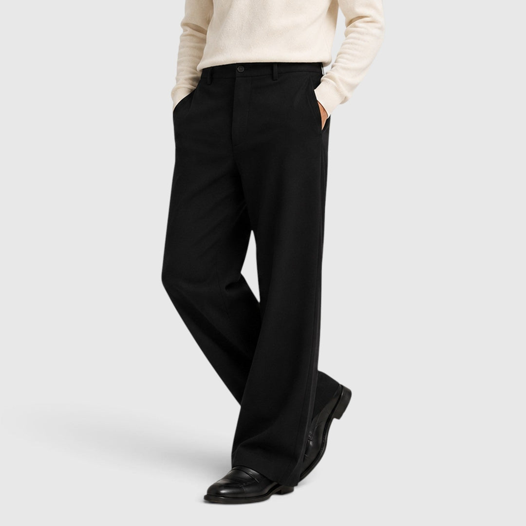Amos | Relaxed Wide-Leg Elastic Waist Trousers Men