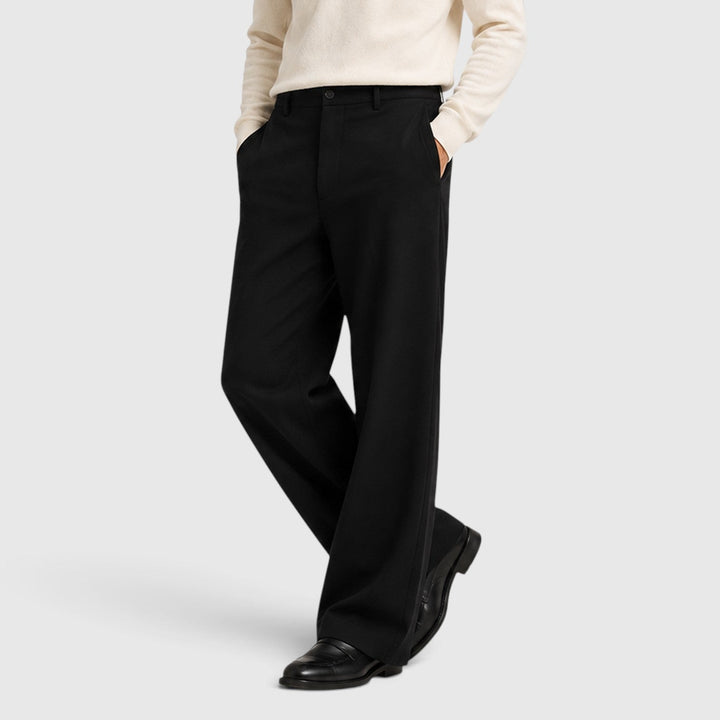 Amos | Relaxed Wide-Leg Elastic Waist Trousers Men