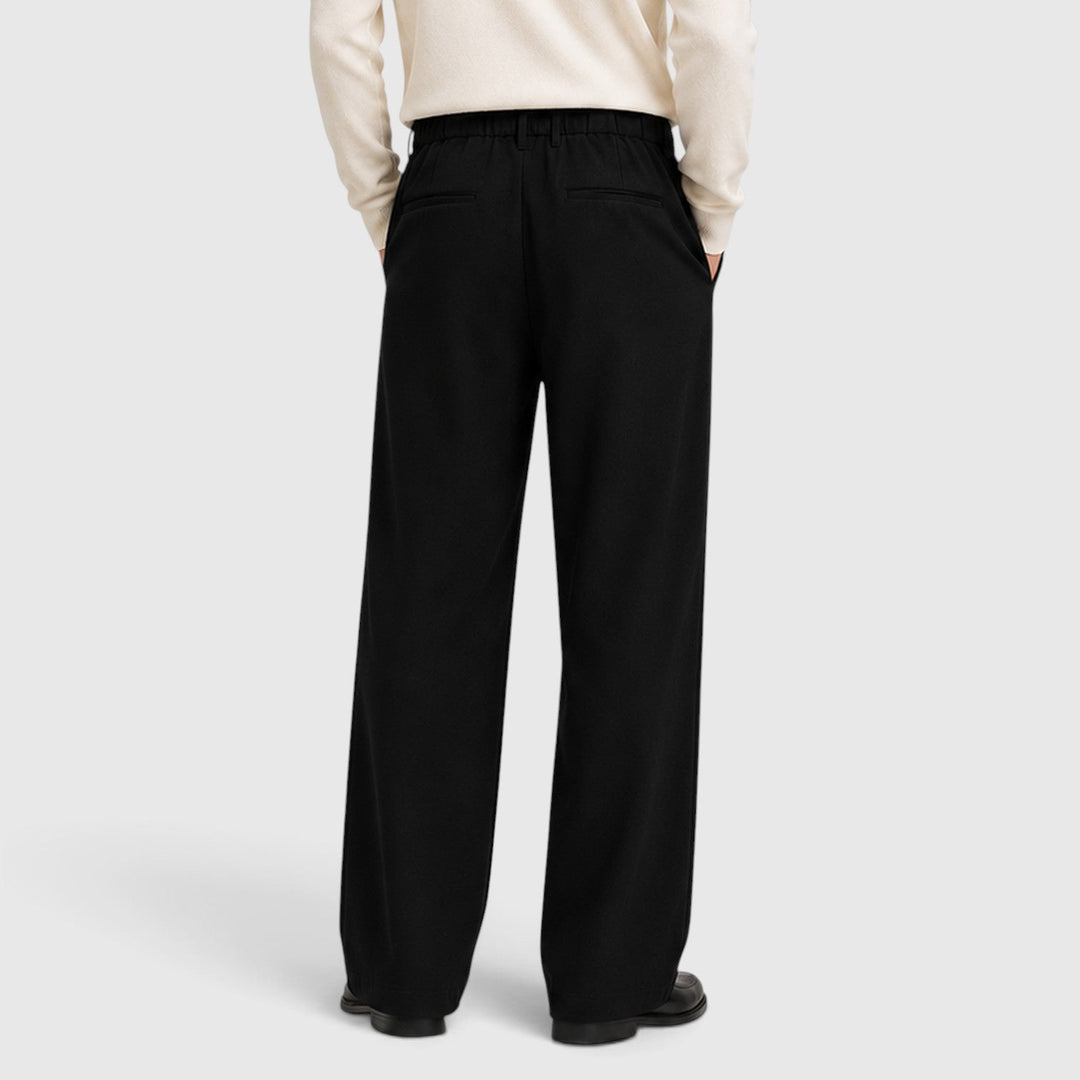Amos | Relaxed Wide-Leg Elastic Waist Trousers Men