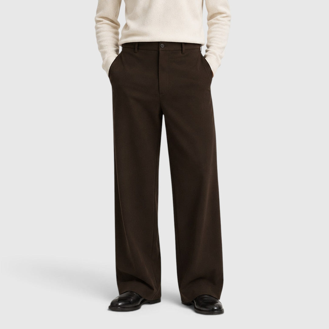 Amos | Relaxed Wide-Leg Elastic Waist Trousers Men
