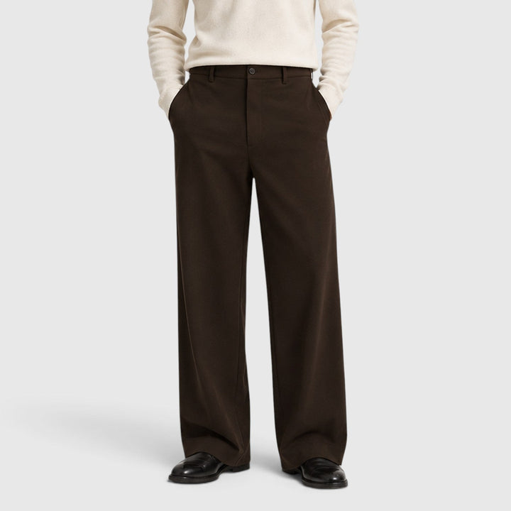 Amos | Relaxed Wide-Leg Elastic Waist Trousers Men