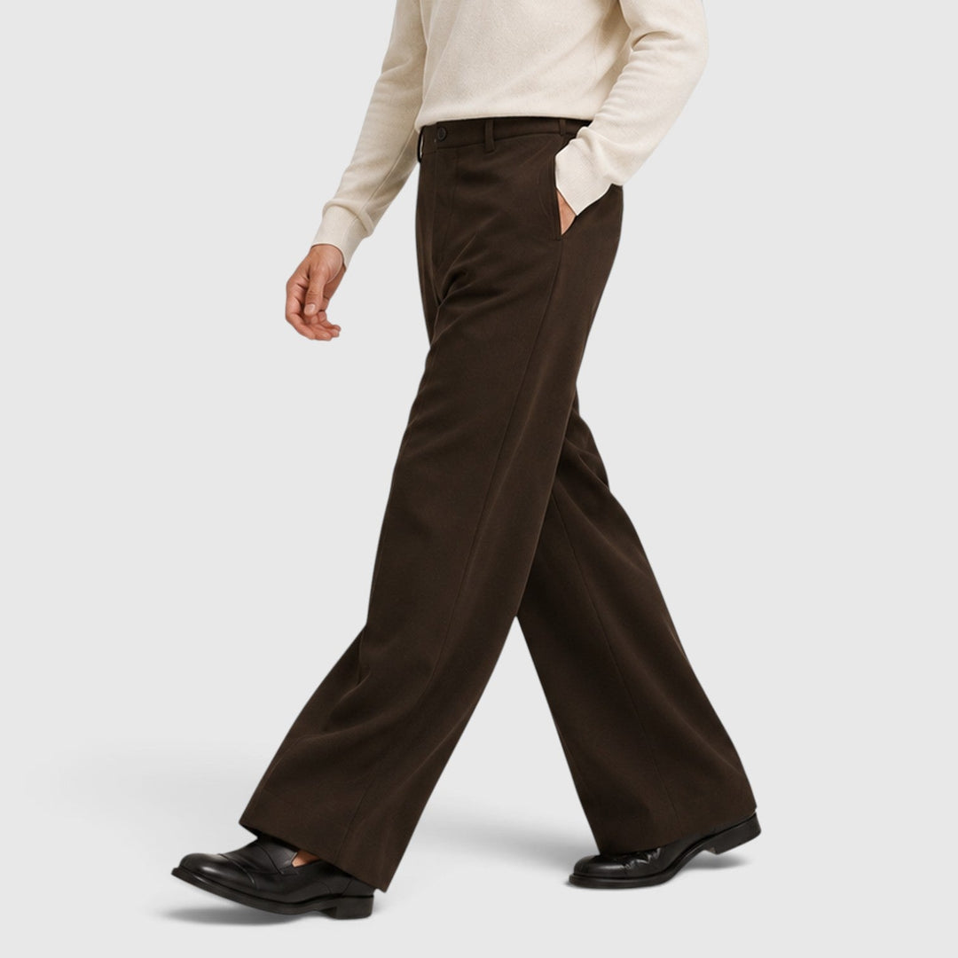 Amos | Relaxed Wide-Leg Elastic Waist Trousers Men