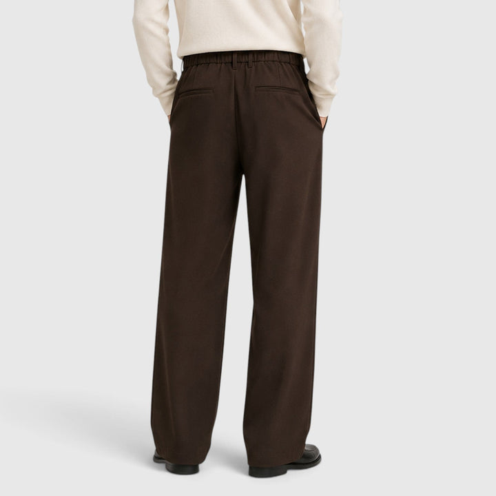 Amos | Relaxed Wide-Leg Elastic Waist Trousers Men