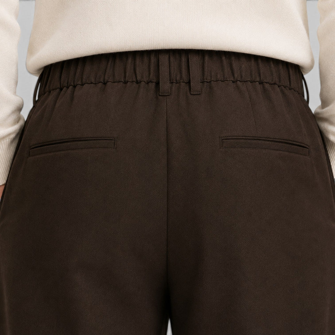 Amos | Relaxed Wide-Leg Elastic Waist Trousers Men