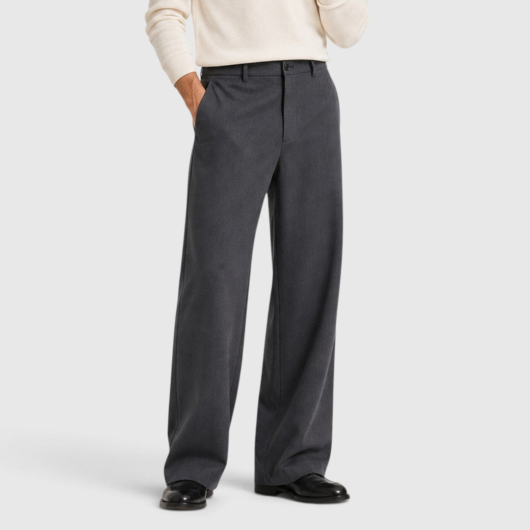 Amos | Relaxed Wide-Leg Elastic Waist Trousers Men