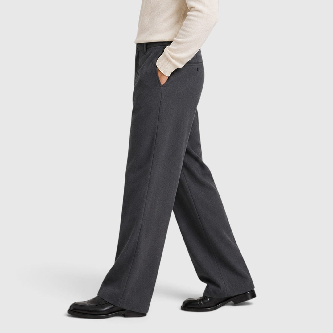 Amos | Relaxed Wide-Leg Elastic Waist Trousers Men