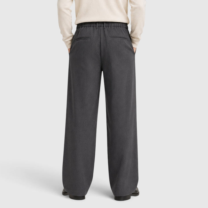 Amos | Relaxed Wide-Leg Elastic Waist Trousers Men