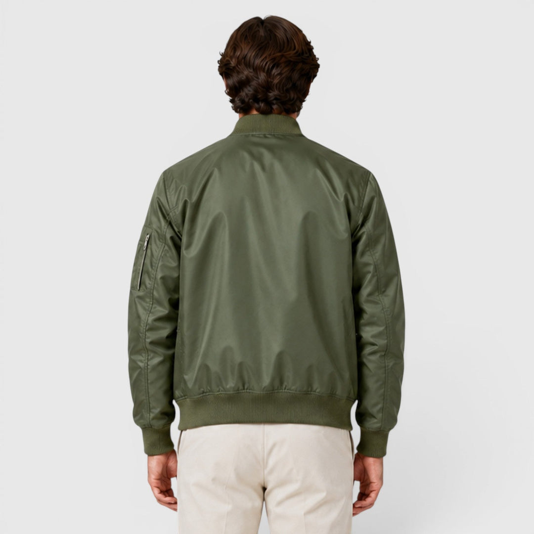 Ike | Casual Ribbed Bomber Mens Jacket