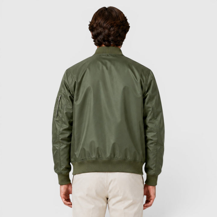 Ike | Casual Ribbed Bomber Mens Jacket