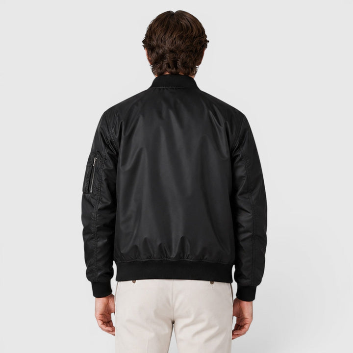 Ike | Casual Ribbed Bomber Mens Jacket