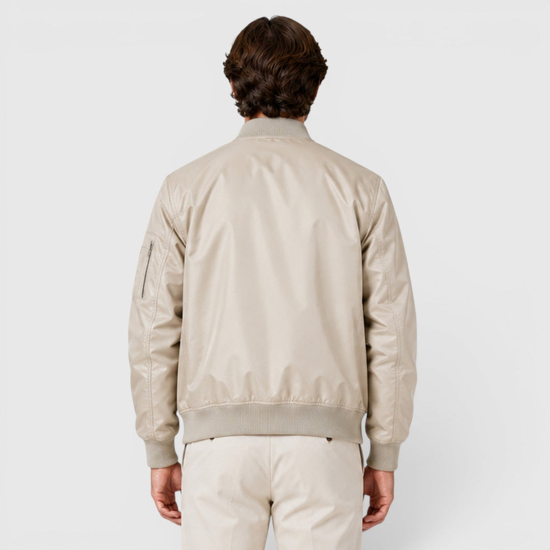 Ike | Casual Ribbed Bomber Mens Jacket