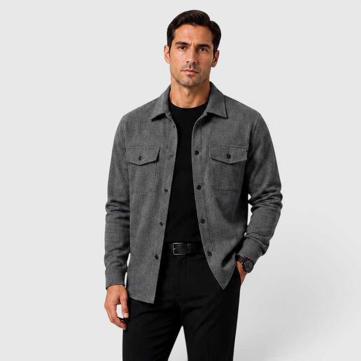 Roman | Cozy Brushed Overshirt for Men's Smart Casual Layering