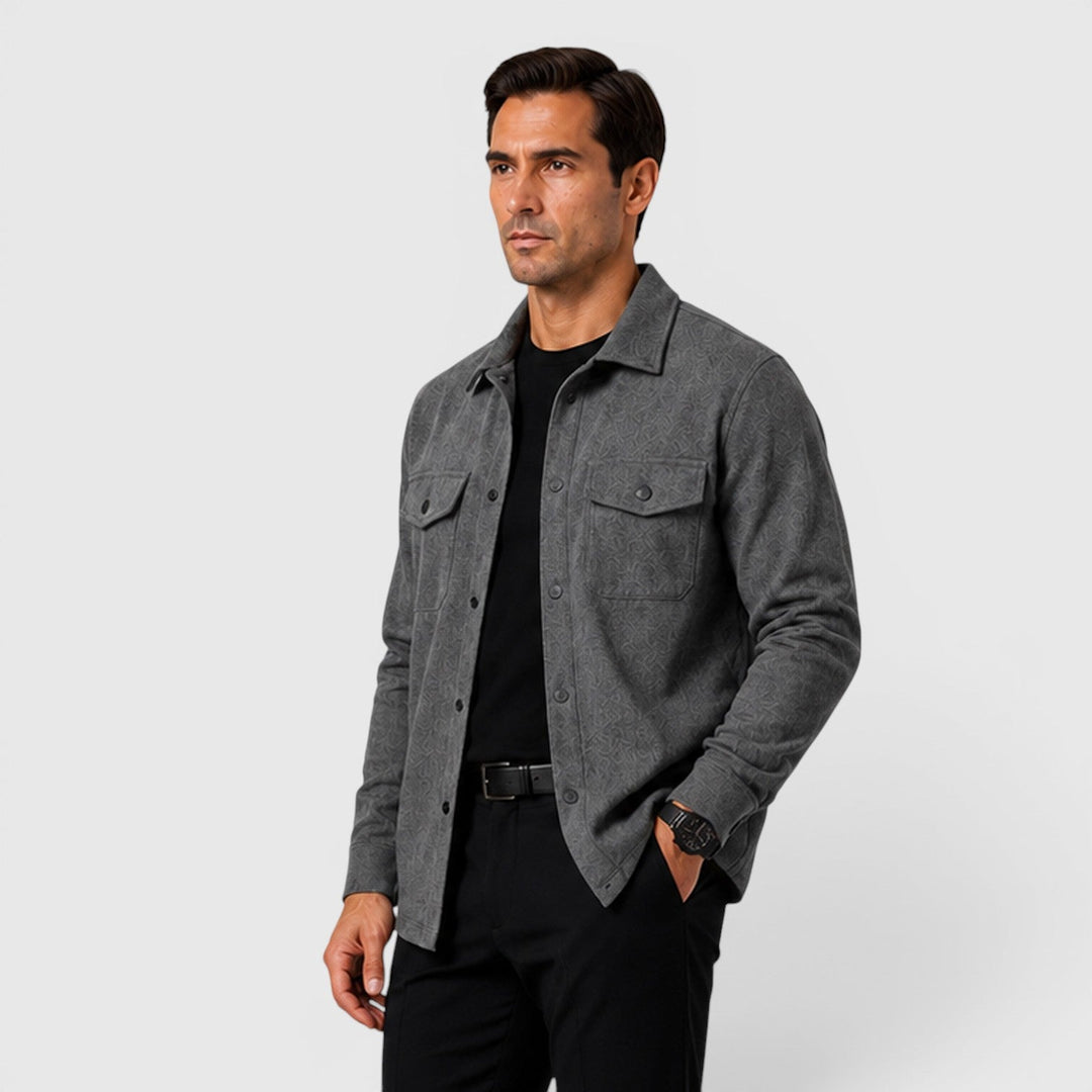 Roman | Cozy Brushed Overshirt for Men's Smart Casual Layering