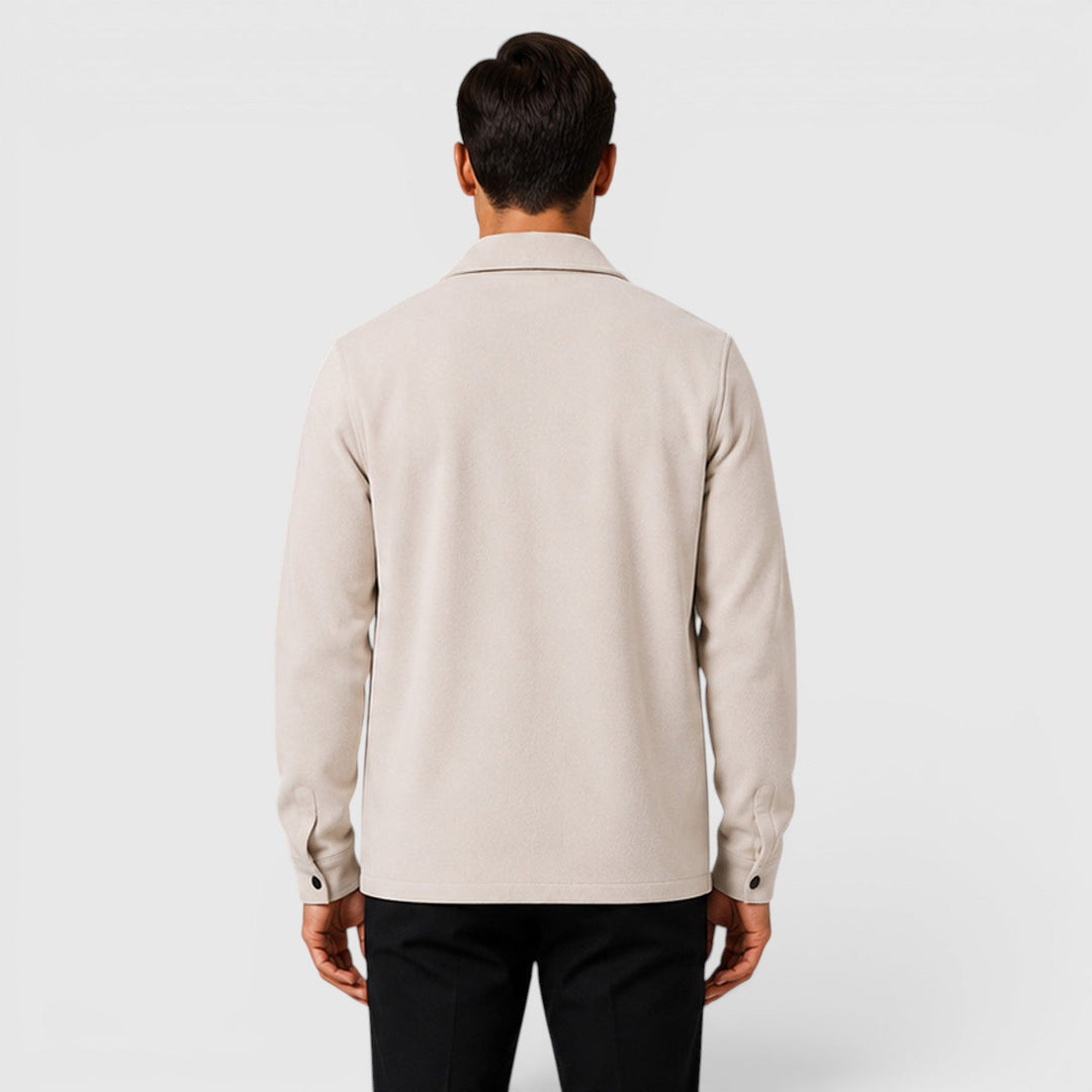 Roman | Cozy Brushed Overshirt for Men's Smart Casual Layering