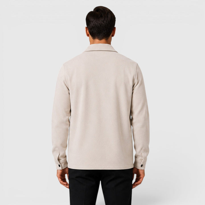 Roman | Cozy Brushed Overshirt for Men's Smart Casual Layering