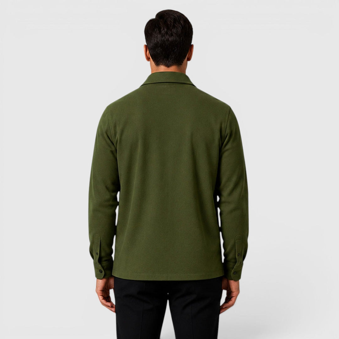 Roman | Cozy Brushed Overshirt for Men's Smart Casual Layering