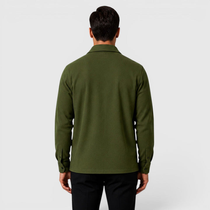 Roman | Cozy Brushed Overshirt for Men's Smart Casual Layering