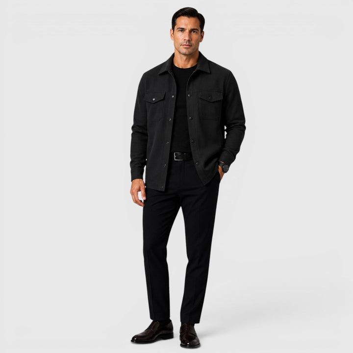 Roman | Cozy Brushed Overshirt for Men's Smart Casual Layering