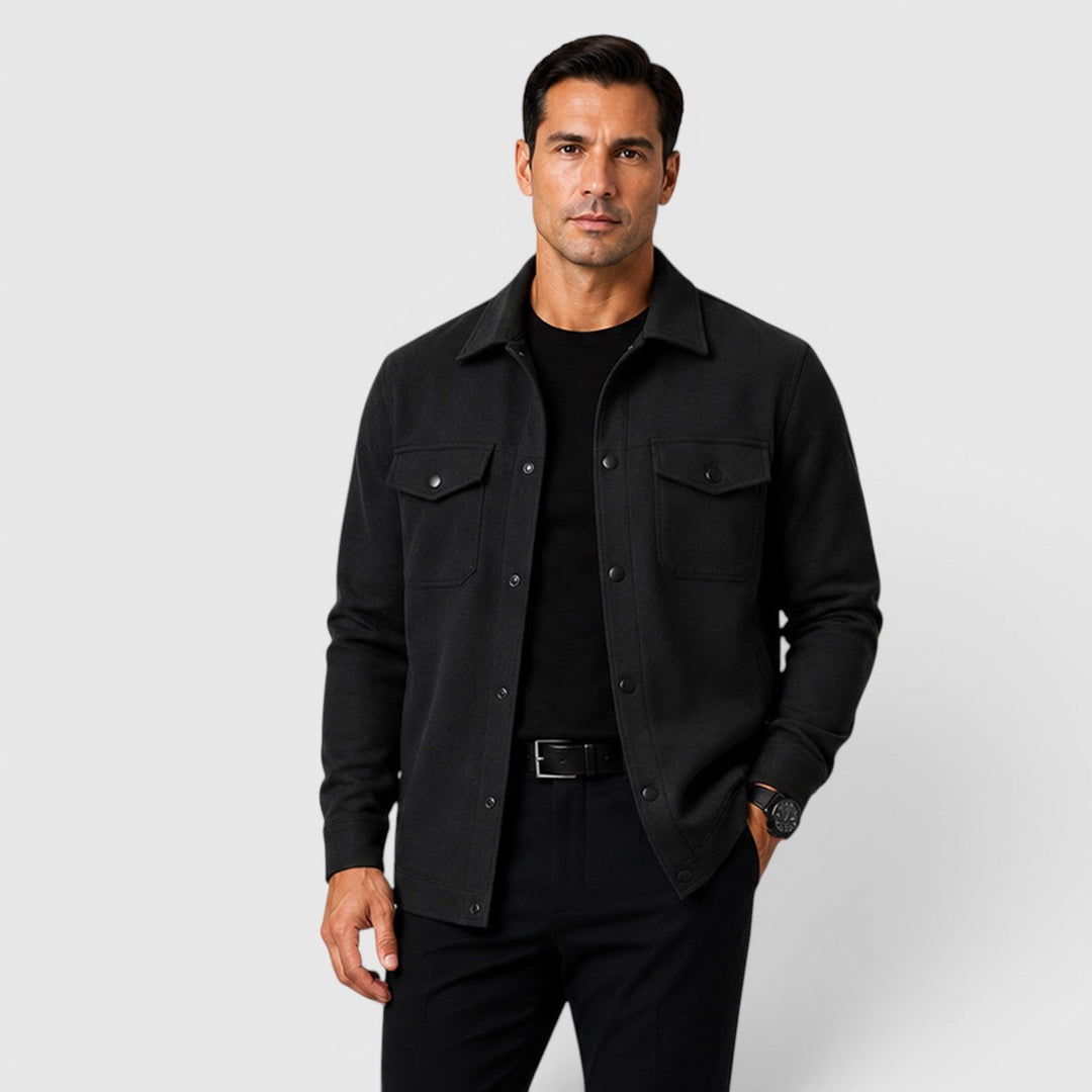Roman | Cozy Brushed Overshirt for Men's Smart Casual Layering