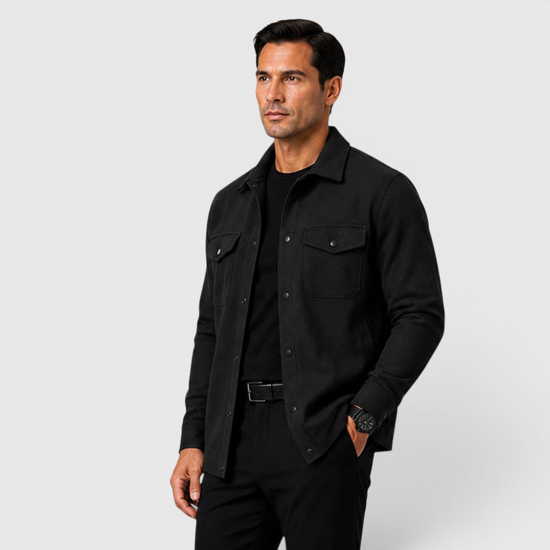 Roman | Cozy Brushed Overshirt for Men's Smart Casual Layering