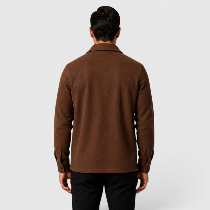 Roman | Cozy Brushed Overshirt for Men's Smart Casual Layering