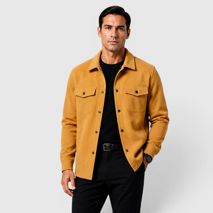 Roman | Cozy Brushed Overshirt for Men's Smart Casual Layering