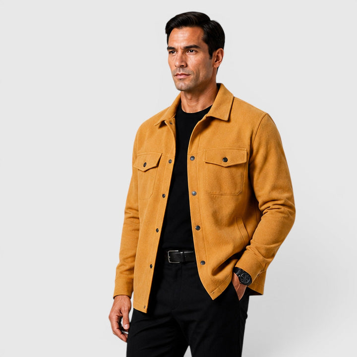 Roman | Cozy Brushed Overshirt for Men's Smart Casual Layering