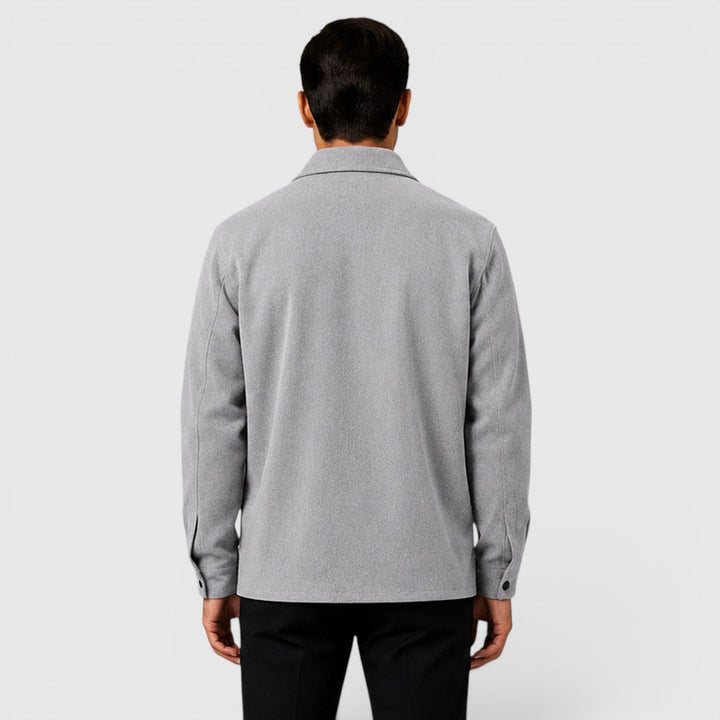 Roman | Cozy Brushed Overshirt for Men's Smart Casual Layering