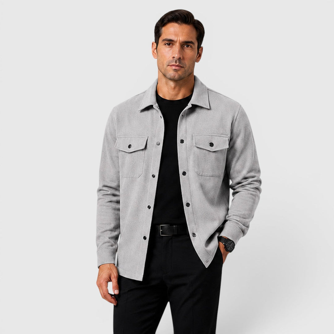 Roman | Cozy Brushed Overshirt for Men's Smart Casual Layering