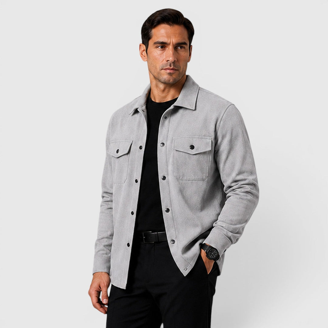 Roman | Cozy Brushed Overshirt for Men's Smart Casual Layering