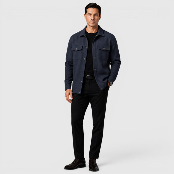 Roman | Cozy Brushed Overshirt for Men's Smart Casual Layering