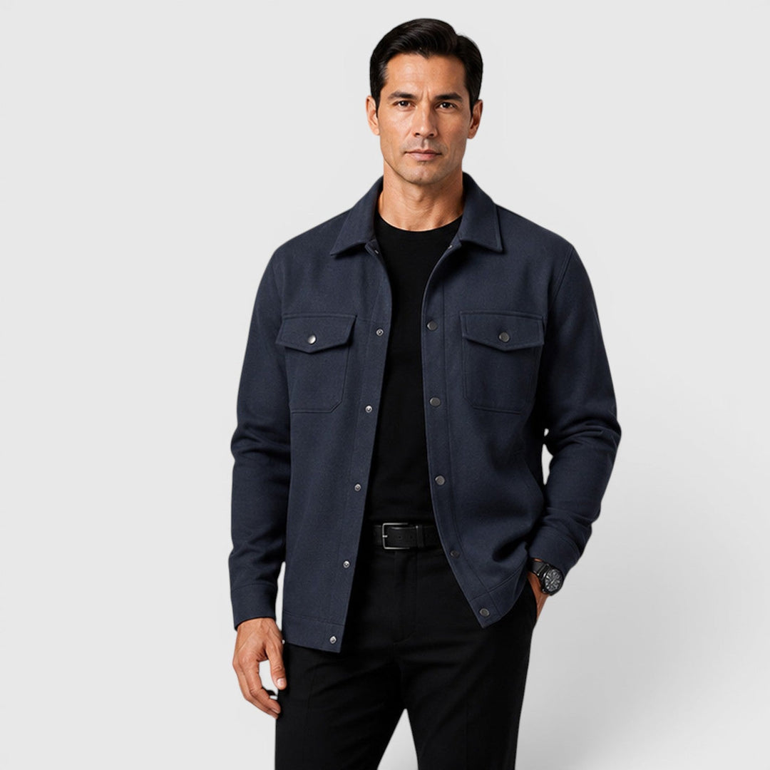 Roman | Cozy Brushed Overshirt for Men's Smart Casual Layering