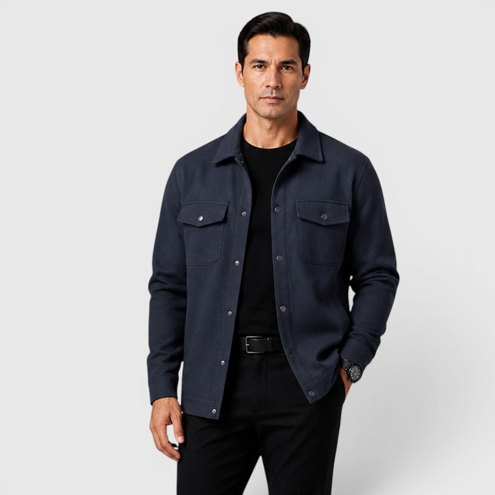 Roman | Cozy Brushed Overshirt for Men's Smart Casual Layering