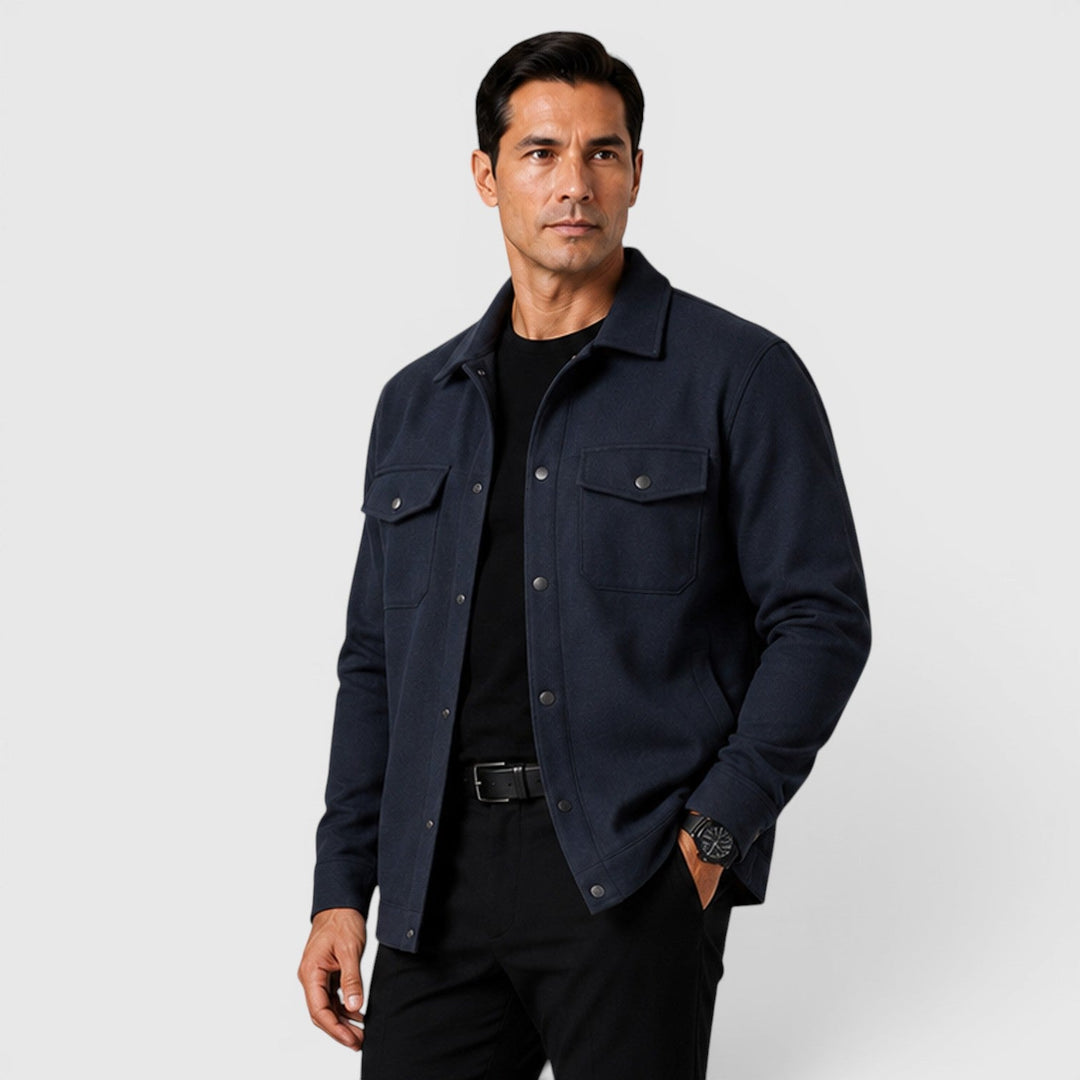 Roman | Cozy Brushed Overshirt for Men's Smart Casual Layering