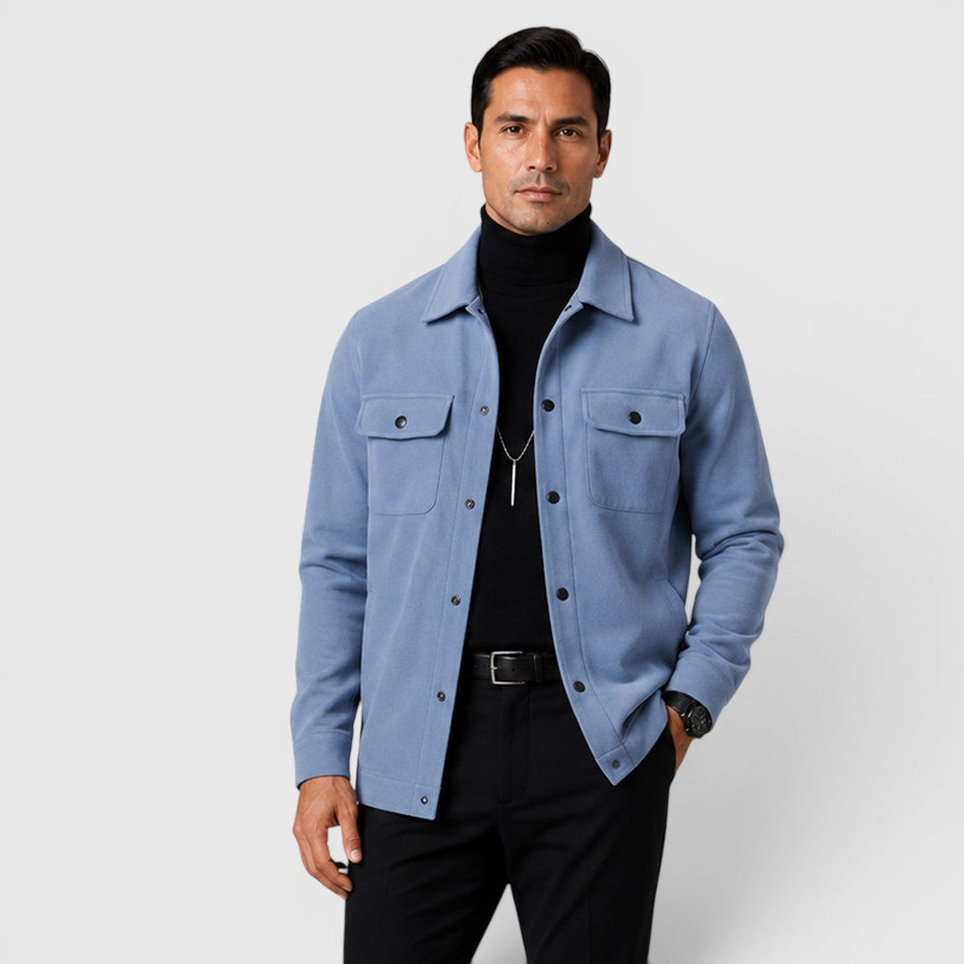 Roman | Cozy Brushed Overshirt for Men's Smart Casual Layering