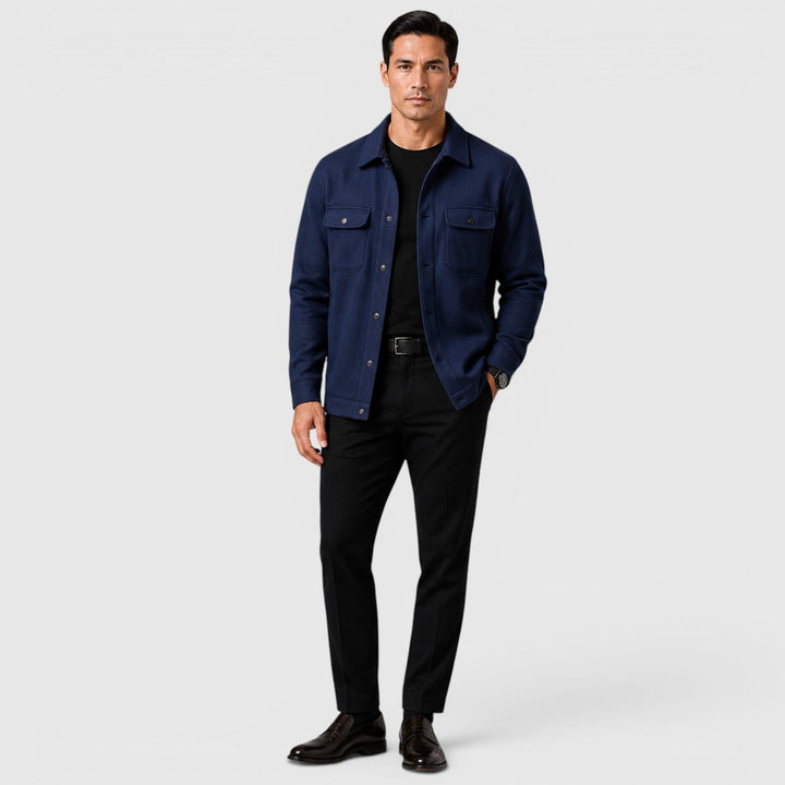Roman | Cozy Brushed Overshirt for Men's Smart Casual Layering