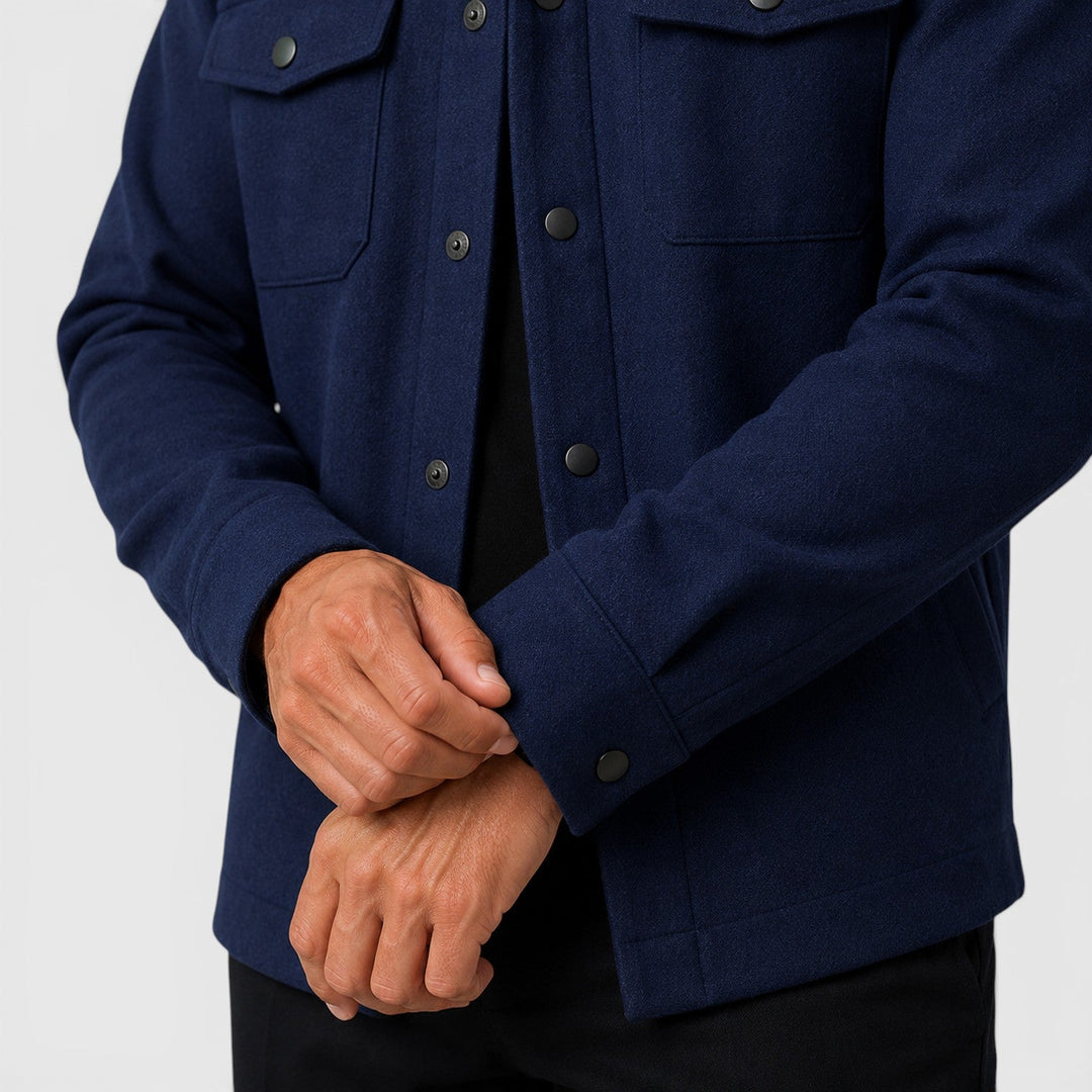 Roman | Cozy Brushed Overshirt for Men's Smart Casual Layering