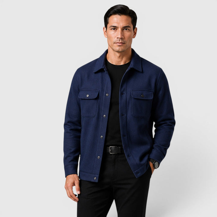 Roman | Cozy Brushed Overshirt for Men's Smart Casual Layering