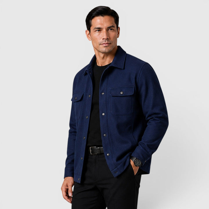 Roman | Cozy Brushed Overshirt for Men's Smart Casual Layering