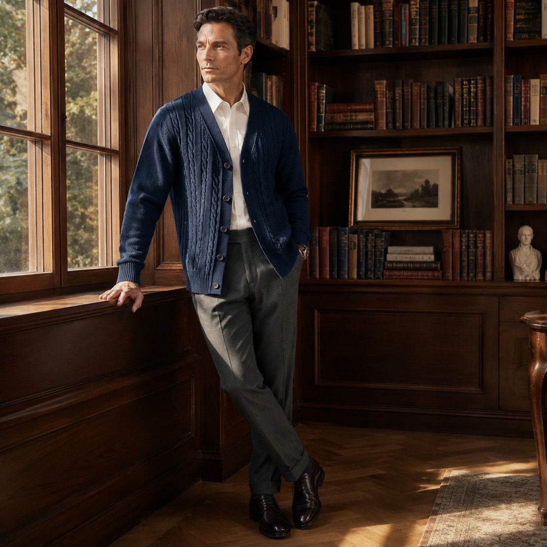 Cormac | Relaxed Button Cardigan for Men's Everyday Knitwear
