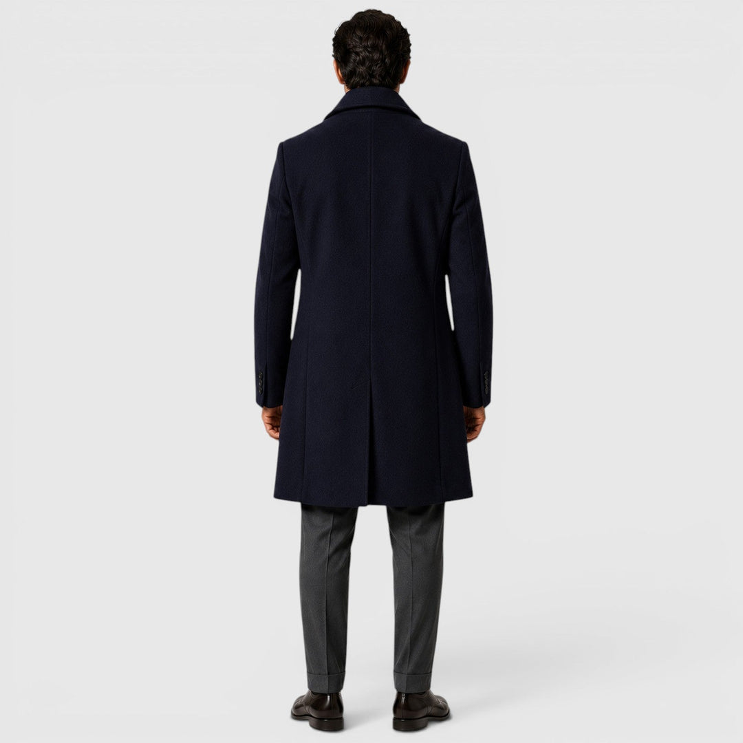 Frankie | Sleek Long Overcoat for Men's Smart Casual Style