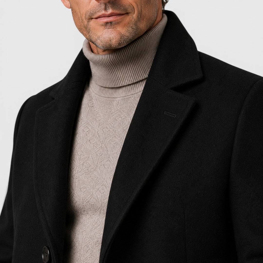 Frankie | Sleek Long Overcoat for Men's Smart Casual Style