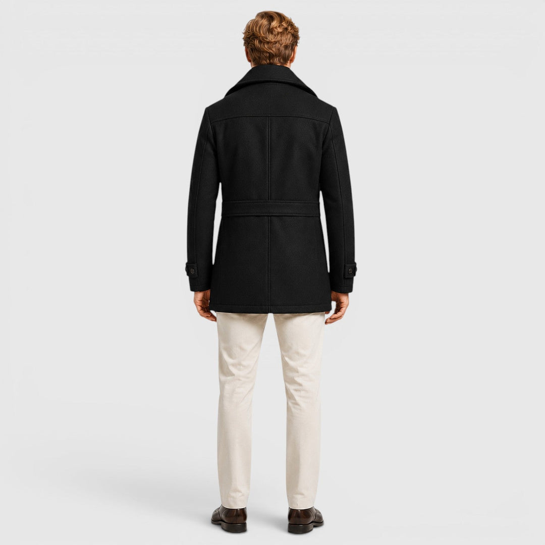 Duncan | Refined Wool Blend Mid-Length Overcoat for Men