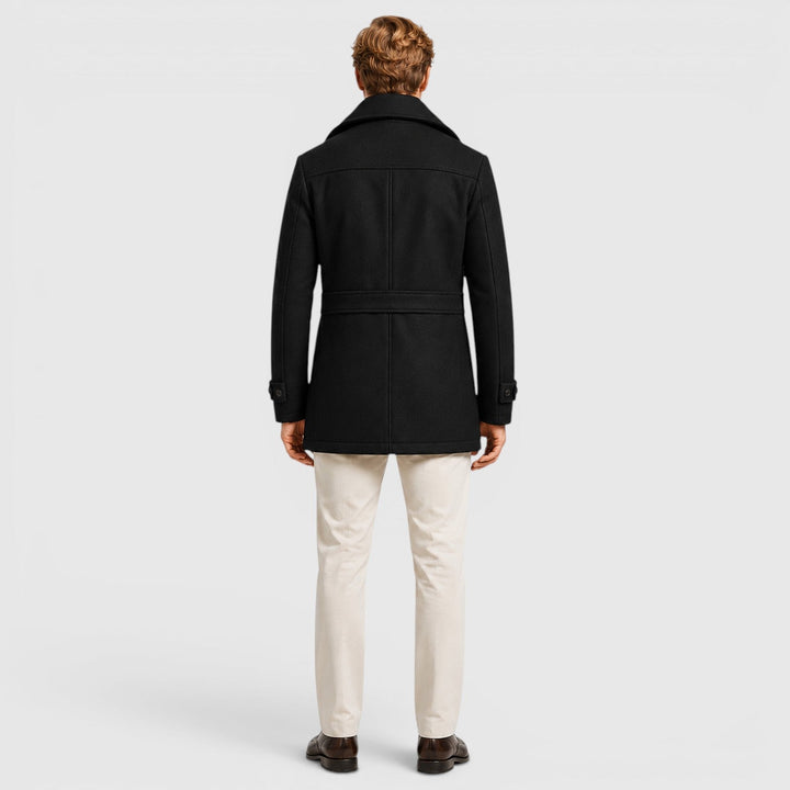 Duncan | Refined Wool Blend Mid-Length Overcoat for Men