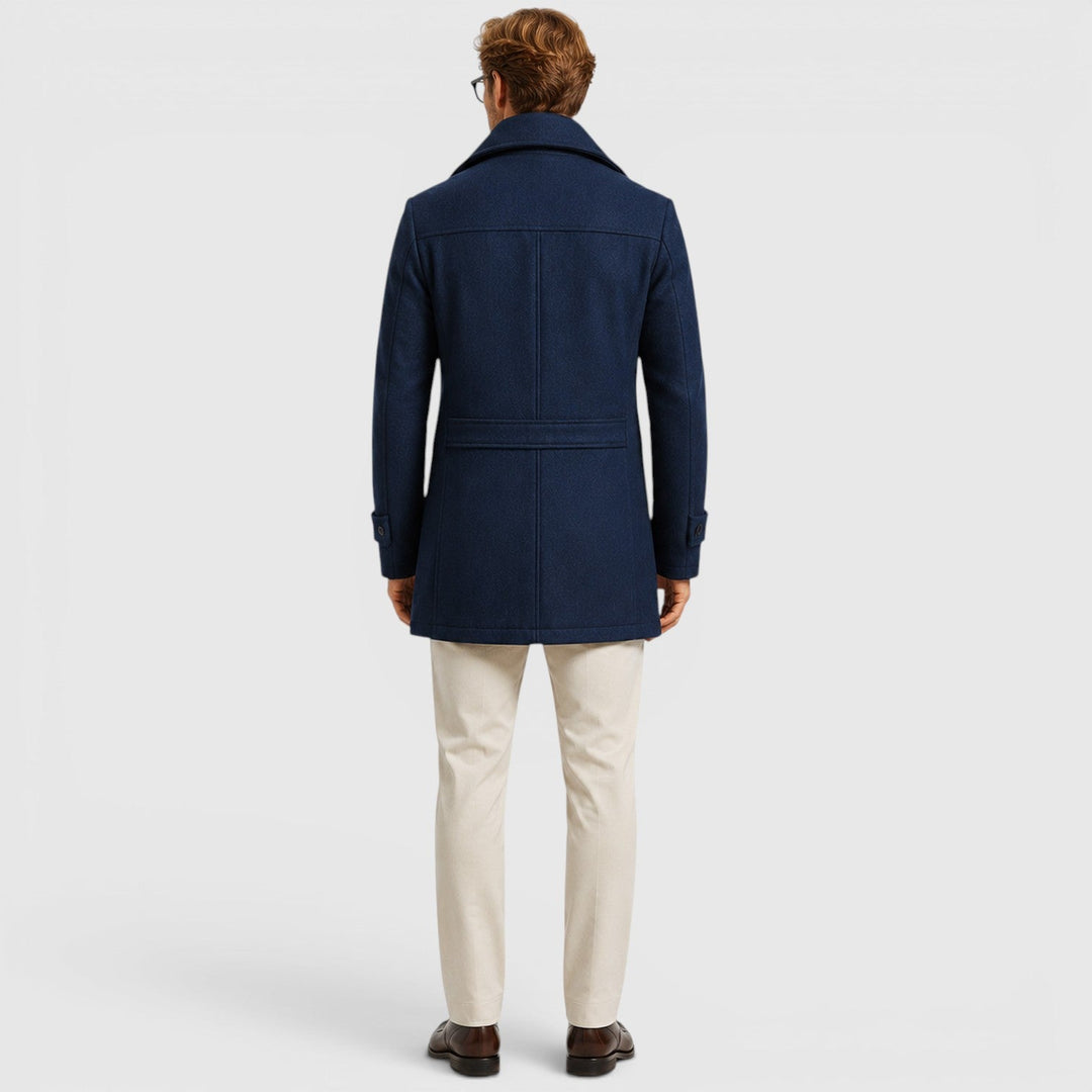 Duncan | Refined Wool Blend Mid-Length Overcoat for Men