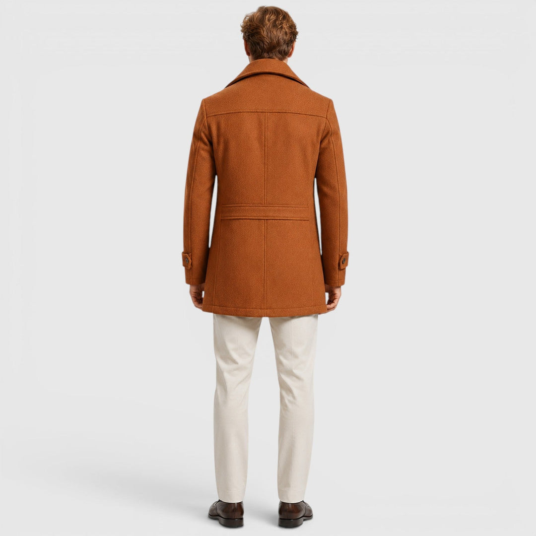 Duncan | Refined Wool Blend Mid-Length Overcoat for Men