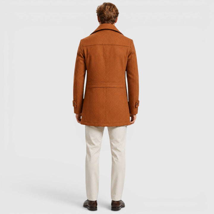 Duncan | Refined Wool Blend Mid-Length Overcoat for Men