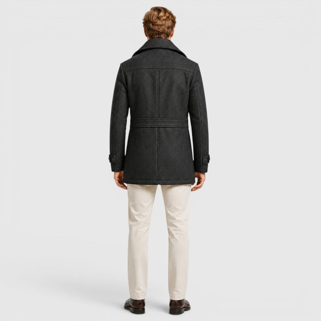 Duncan | Refined Wool Blend Mid-Length Overcoat for Men