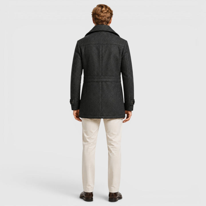 Duncan | Refined Wool Blend Mid-Length Overcoat for Men